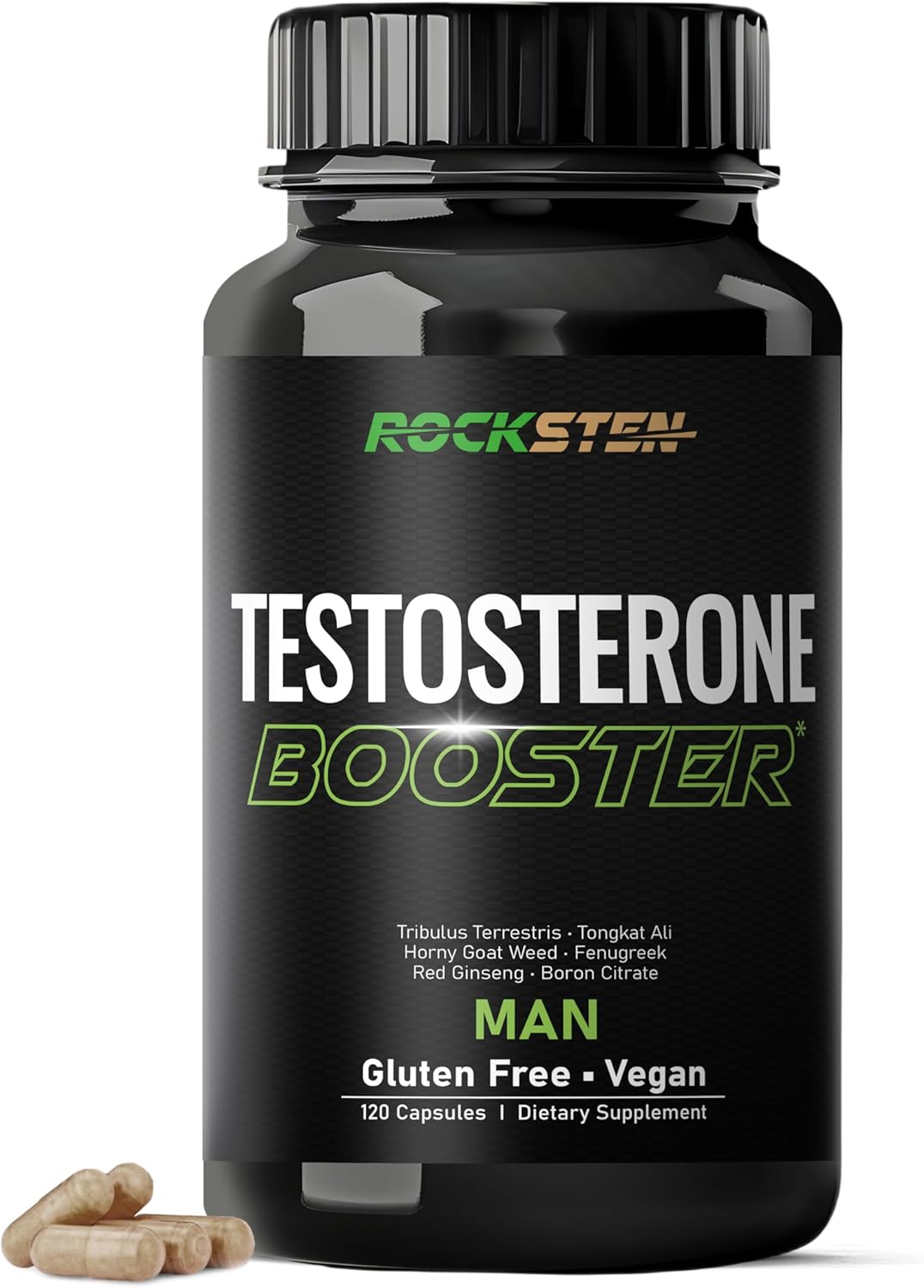 Men's Strength & Stamina Enhancer Supplement with Tribulus Terrestris & Tongkat Ali - Enhance Stamina, Energy, Muscle Growth - Test Boost Capsules for Bodybuilding & Workouts