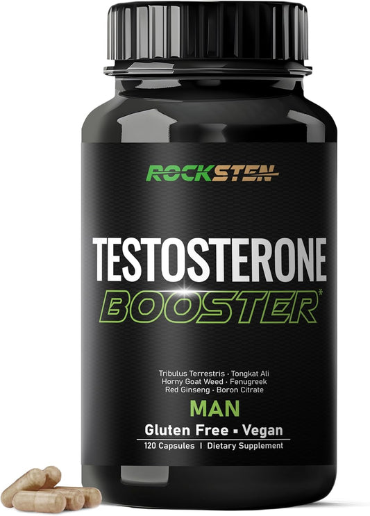 Men's Strength & Stamina Enhancer Supplement with Tribulus Terrestris & Tongkat Ali - Enhance Stamina, Energy, Muscle Growth - Test Boost Capsules for Bodybuilding & Workouts