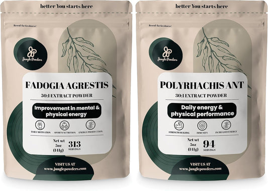 Men's Traditional Health Support Powder - Fadogia Agrestis & Black Ant Extract 50:1 & 30:1 Ratio, 313 Servings, 5oz - Boost Drive & Passion