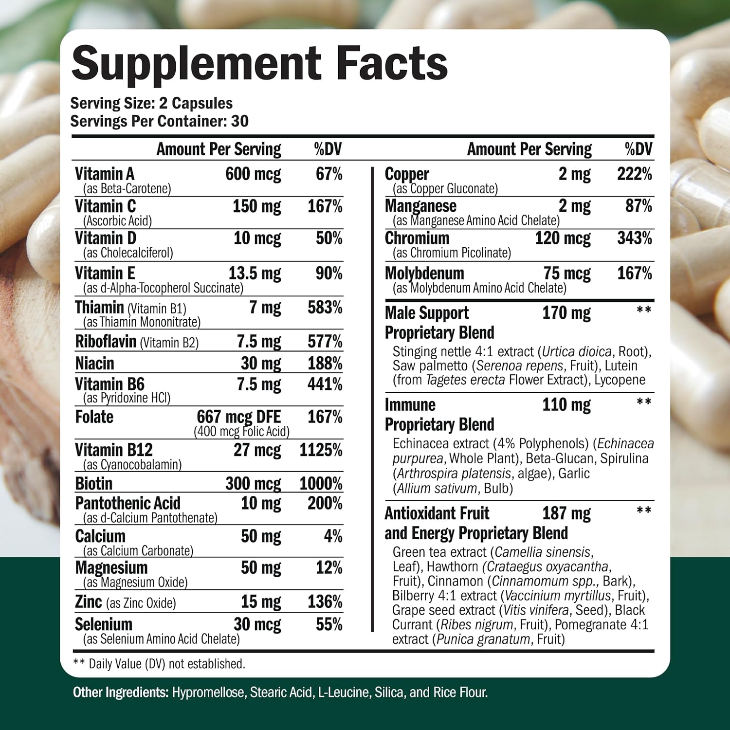 Men's Vegan Joint Support Supplement with Glucosamine, Chondroitin, MSM, and Multivitamins by Vimerson Health