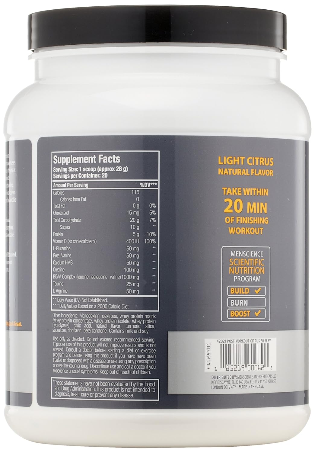 MenScience Post-Workout Muscle Recovery Formula, 1.23 lb - Accelerate Recovery & Build Muscle Faster