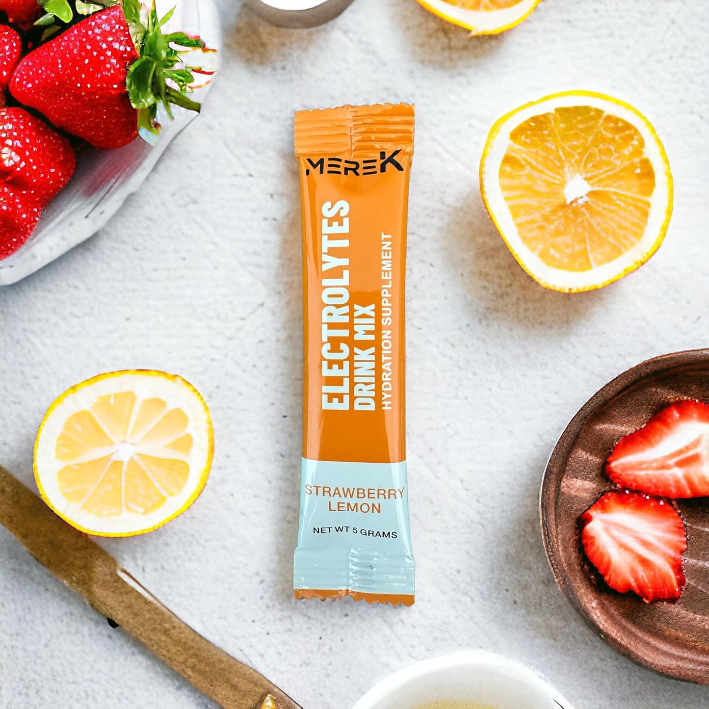 mereK Electrolyte Hydration Powder Supplements - 16 Easy Open Single-Serving Sachets, Perfect for Workouts and Travel, Sugar-Free, Calorie-Free, Keto Friendly