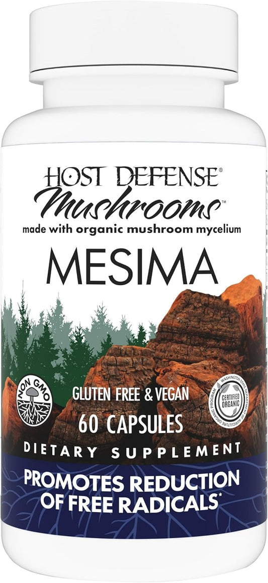 Mesima Mushroom Capsules - Immune Support & Antioxidant Supplement - Boosts Balanced Immune Response - 60 Capsules