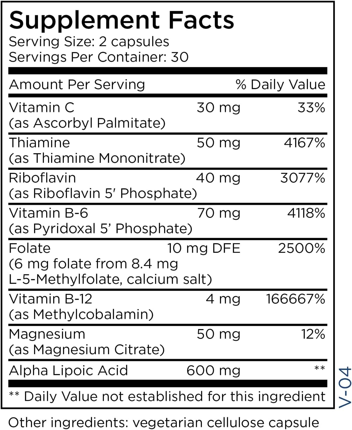 Metabolic Maintenance NERVEsustain Capsules - Support for Peripheral Nerves and Homocysteine - Includes Magnesium, B Vitamins, Methyl B12, and Folate (30 Count)
