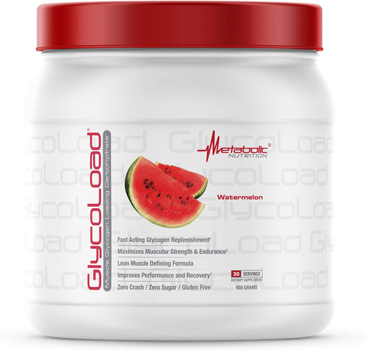 Metabolic Nutrition Glycoload Cyclic Cluster Dextrin Carbohydrate Powder, Watermelon Flavor - 600g (30 servings)