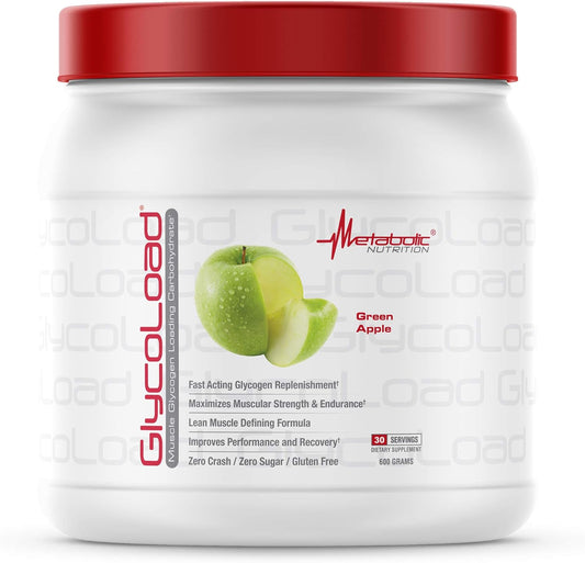 Metabolic Nutrition Glycoload Green Apple Cyclic Cluster Dextrin Carbohydrate Powder - 600g (30 servings)