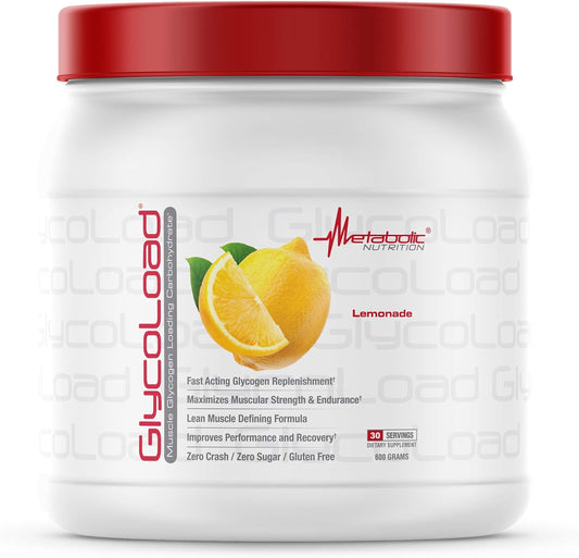Metabolic Nutrition Glycoload Lemonade Carbohydrate Powder for Muscle Glycogen Loading, 600 gm
