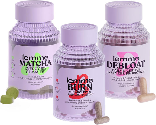 Metabolism Boost, Bloating Relief & Energy Bundle - Vegan Capsules & Gummies - 60 ct. ea