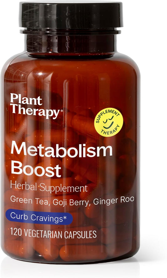 Metabolism Boost Herbal Supplement Capsules for Weight Management - 120 Vegetarian Capsules