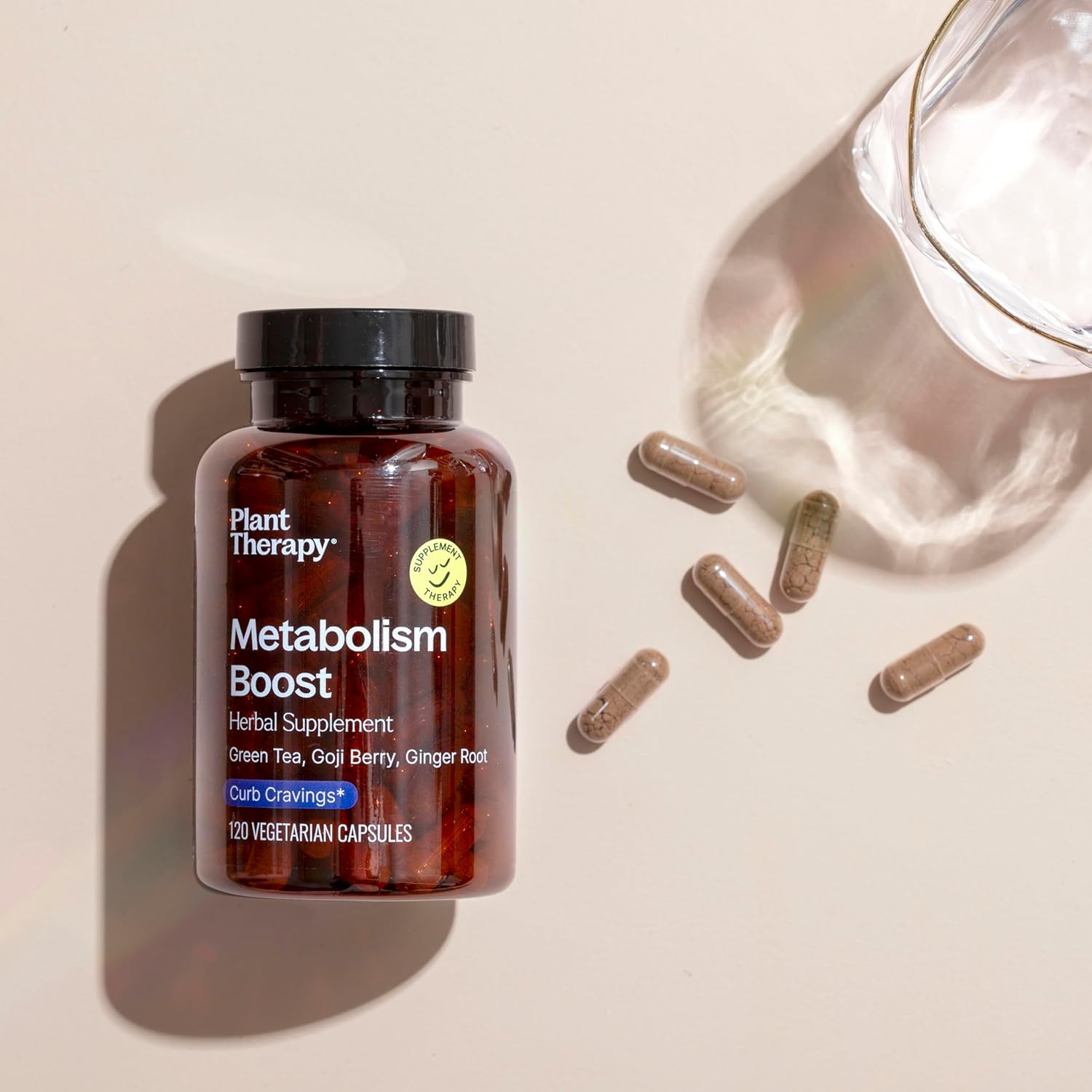 Metabolism Boost Herbal Supplement Capsules for Weight Management - 120 Vegetarian Capsules