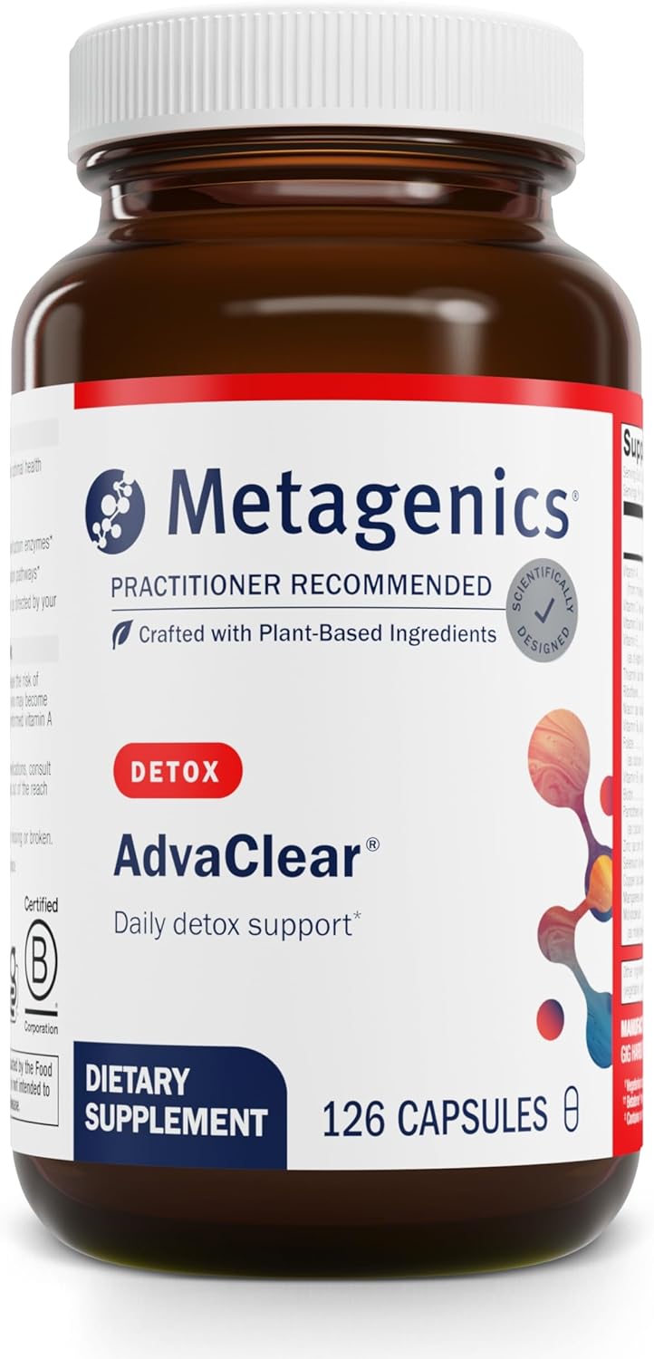Metagenics AdvaClear - Detox Supplements with Vitamin B12, Pantothenic Acid, and Zinc Citrate - 126 Capsules for Daily Detoxification Support