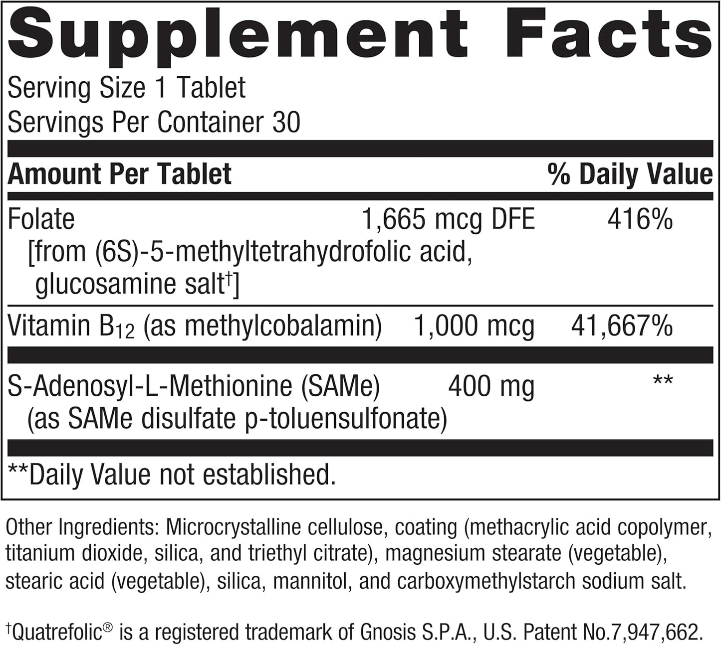 Metagenics Blisphora - Methylation Support Supplement with Vitamin B12, Folate, and SAMe - Non-GMO and Gluten-Free - 30 Tablets