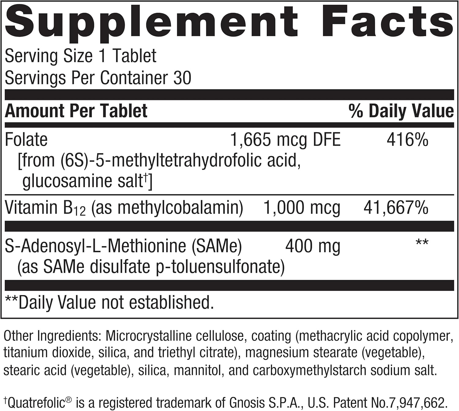 Metagenics Blisphora - Methylation Support Supplement with Vitamin B12, Folate, and SAMe - Non-GMO and Gluten-Free - 30 Tablets