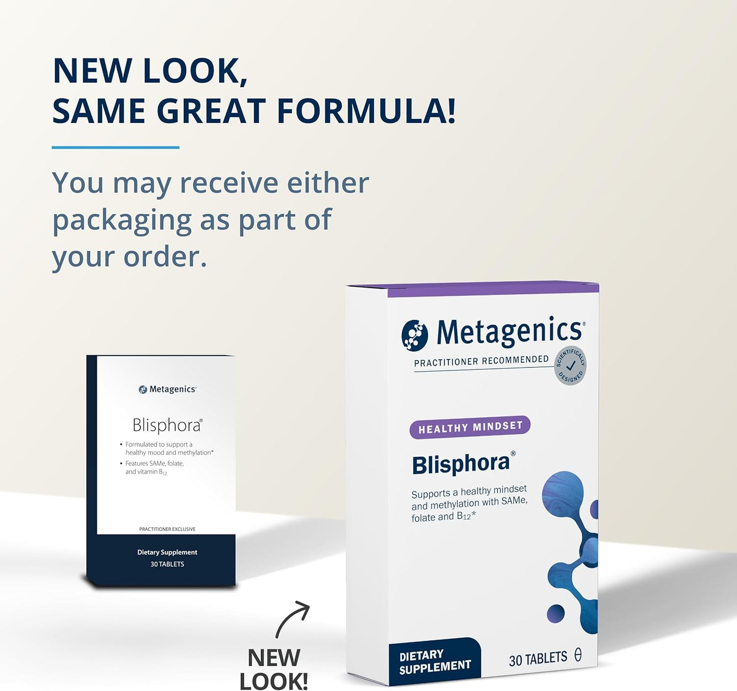 Metagenics Blisphora - Methylation Support Supplement with Vitamin B12, Folate, and SAMe - Non-GMO and Gluten-Free - 30 Tablets