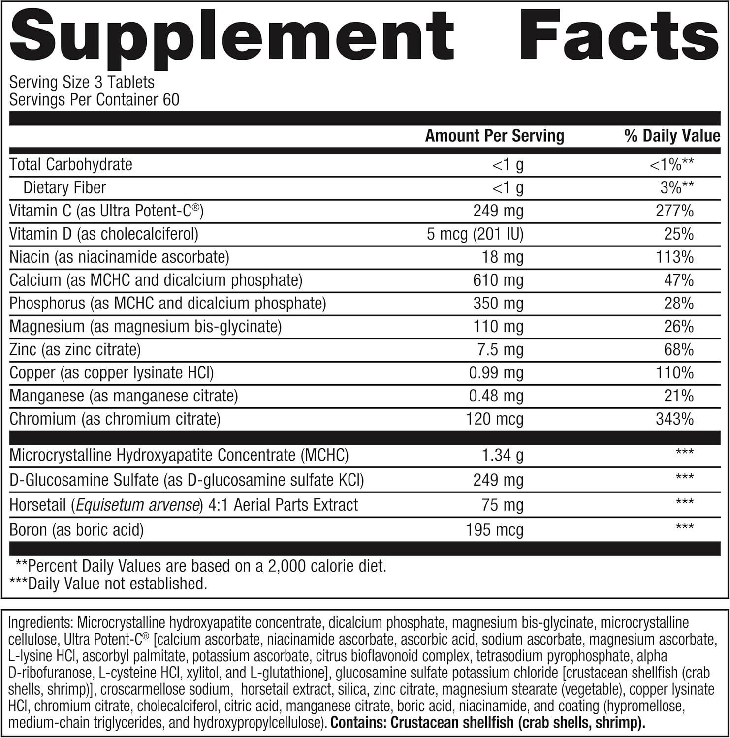 Metagenics Bone Builder Active - Comprehensive Bone Strength Supplement with Calcium, Vitamin D, Vitamin C, and Glucosamine - Non-GMO, Gluten-Free - 180 Tablets