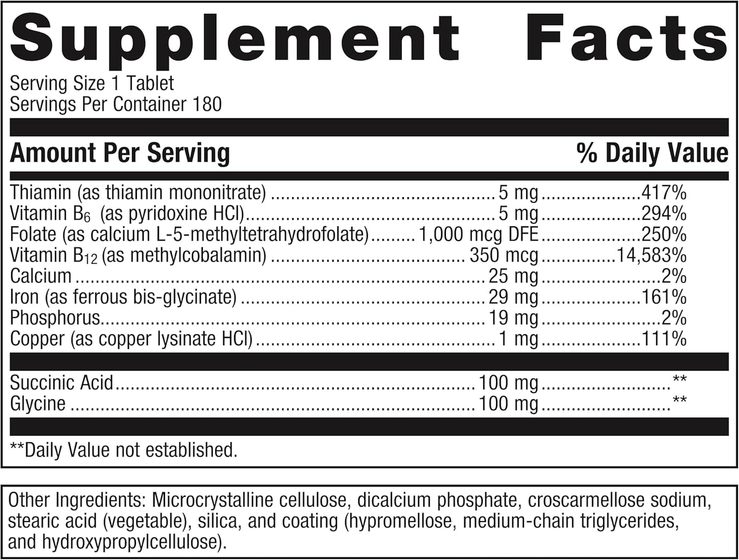 Metagenics Hemagenics Iron Supplement with Vitamin B12, B6, Folate - Supports Healthy Red Blood Cells - Non-Constipating Formula - 180 Tablets, Non-GMO, Gluten-Free, Vegetarian