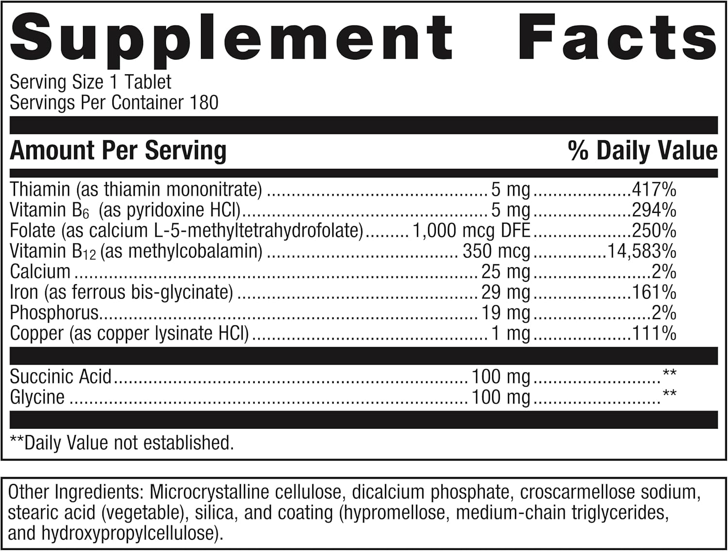 Metagenics Hemagenics Iron Supplement with Vitamin B12, B6, Folate - Supports Healthy Red Blood Cells - Non-Constipating Formula - 180 Tablets, Non-GMO, Gluten-Free, Vegetarian