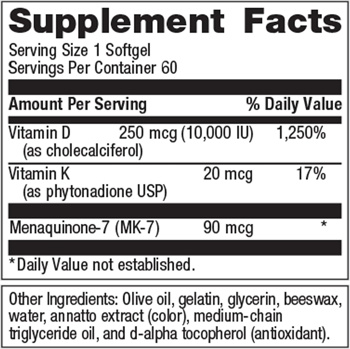 Metagenics Immune Active & D3 10,000 + K Bundle - 60 Capsules for Immune & Bone Health - 60 Softgels for Heart Health
