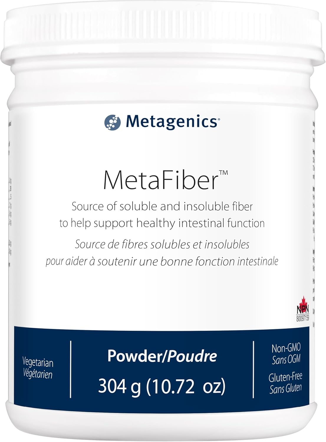 Metagenics MetaFiber Powder - 6g Fiber Blend for GI Regularity & Constipation Relief - Non-GMO & Gluten-Free - 10.72oz