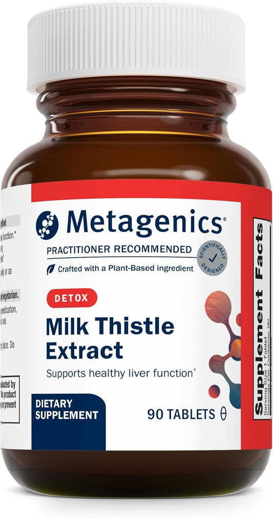 Metagenics Milk Thistle Extract - Liver Health Support with Milk Thistle Seed Extract - Antioxidants Supplement for Liver Maintenance - Non-GMO, Gluten-Free & Vegetarian - 90 Tablets