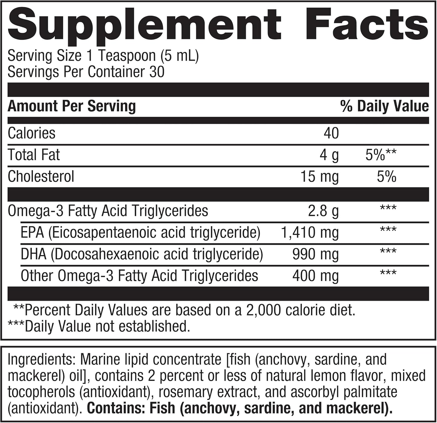 Metagenics OmegaGenics EPA-DHA 2400 Fish Oil - Heart & Immune Support - Lemon Flavor - Non-GMO & Gluten-Free - 30 Servings
