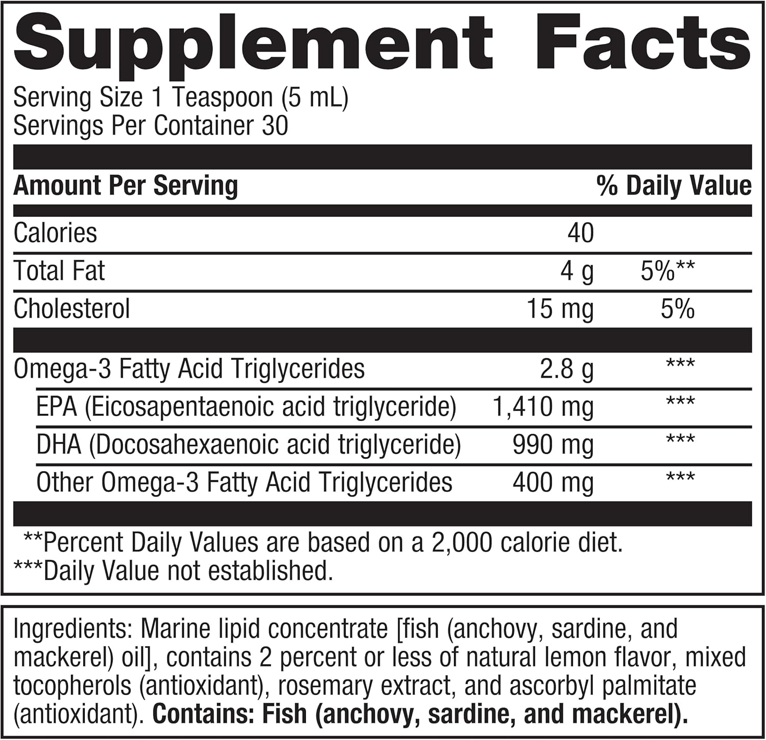 Metagenics OmegaGenics EPA-DHA 2400 Fish Oil - Heart & Immune Support - Lemon Flavor - Non-GMO & Gluten-Free - 30 Servings