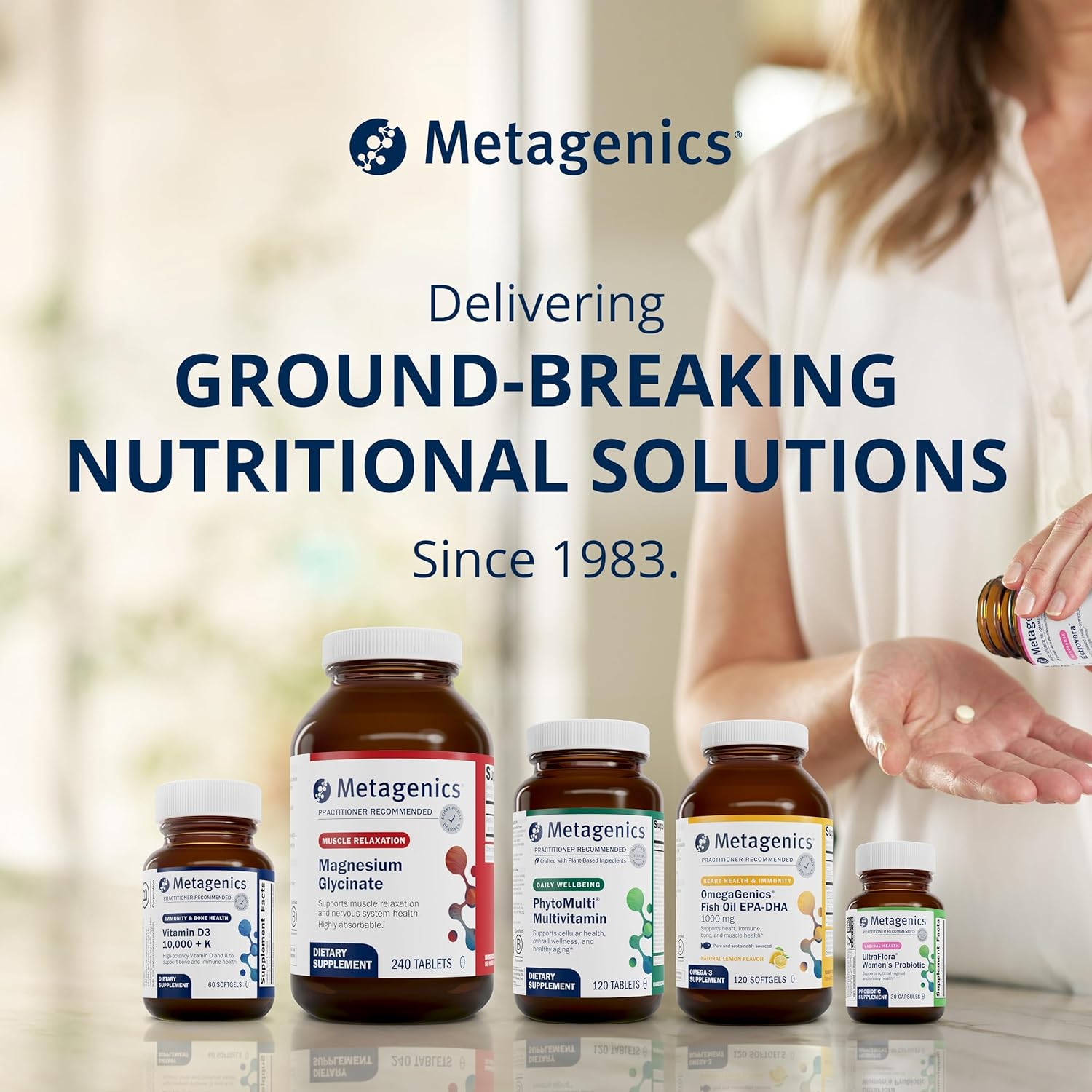 Metagenics OmegaGenics EPA-DHA 2400 Fish Oil - Heart & Immune Support - Lemon Flavor - Non-GMO & Gluten-Free - 30 Servings