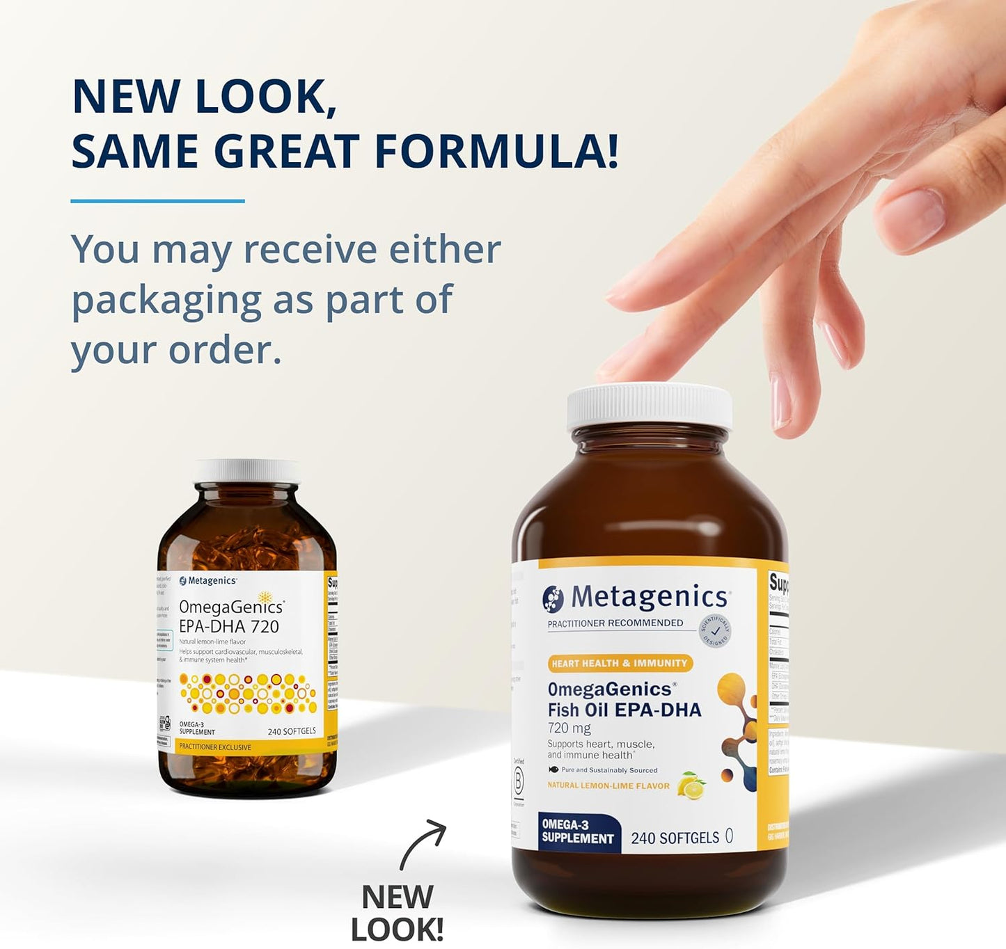 Metagenics OmegaGenics Fish Oil EPA-DHA 720 - 240 Softgels - Heart, Musculoskeletal & Immune Health - DHA & EPA Omega-3 Supplement