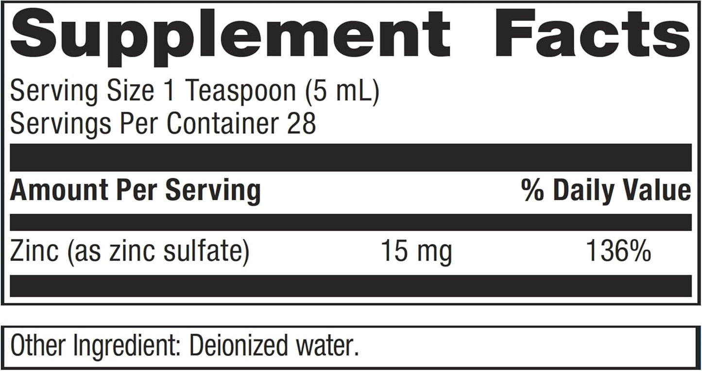 Metagenics Zinc Sulfate Trace Mineral Drink - Immune System & Enzyme Support - Non-GMO, Gluten-Free, Vegetarian - 4.7 fl oz