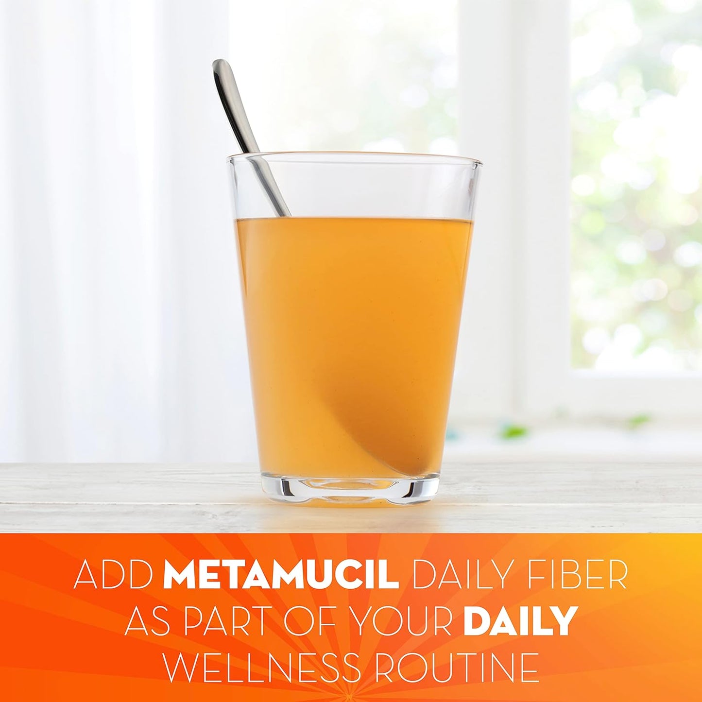 Metamucil 4-in-1 Psyllium Fiber Supplement Powder, Orange Smooth Flavored Drink, 72 Servings, 1.9 Pound