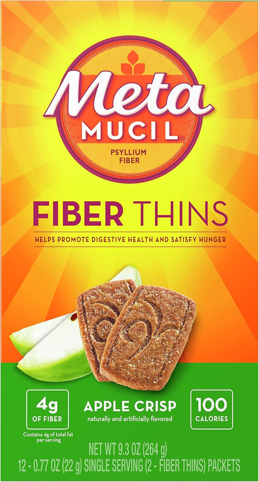 Metamucil Fiber Wafers Apple Crisp Packets - 2 Count - Digestive Health Supplement