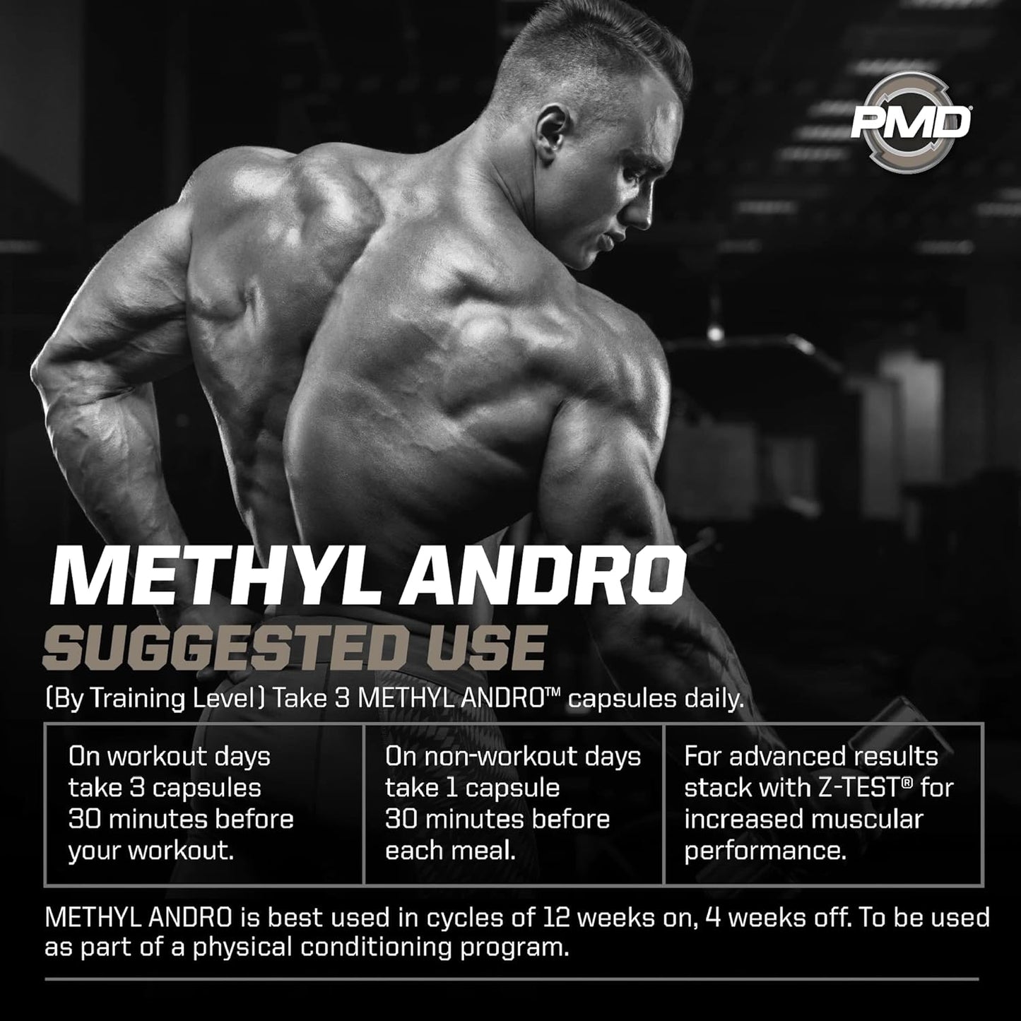 Methyl Andro with DHEA for Enhanced Testosterone, Lean Muscle, and Strength - Dietary Supplement for Weightlifting and Workout Performance - 90 Vegetarian Capsules