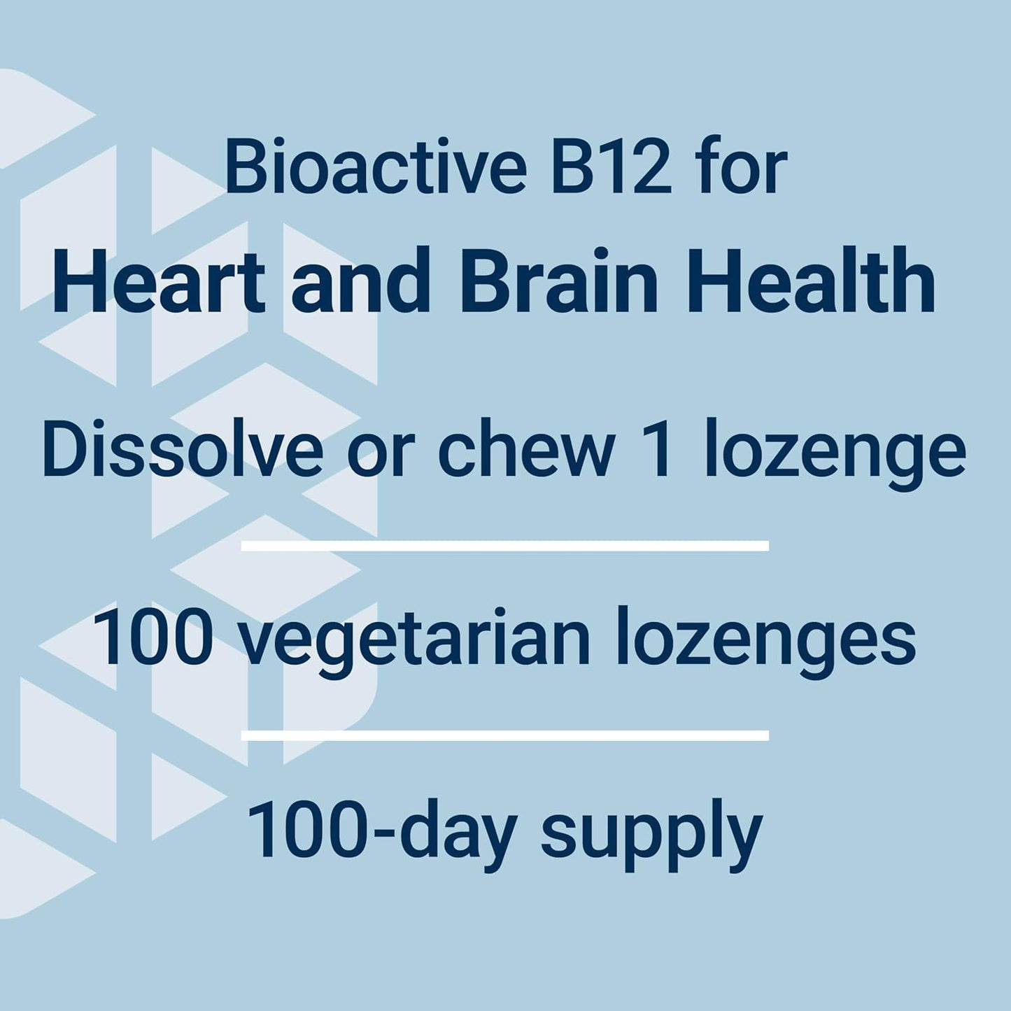 Methylcobalamin Vitamin B12 500mcg Lozenges - Energy and Brain Health Supplement - Vegetarian, Sugar Free - 100 Count