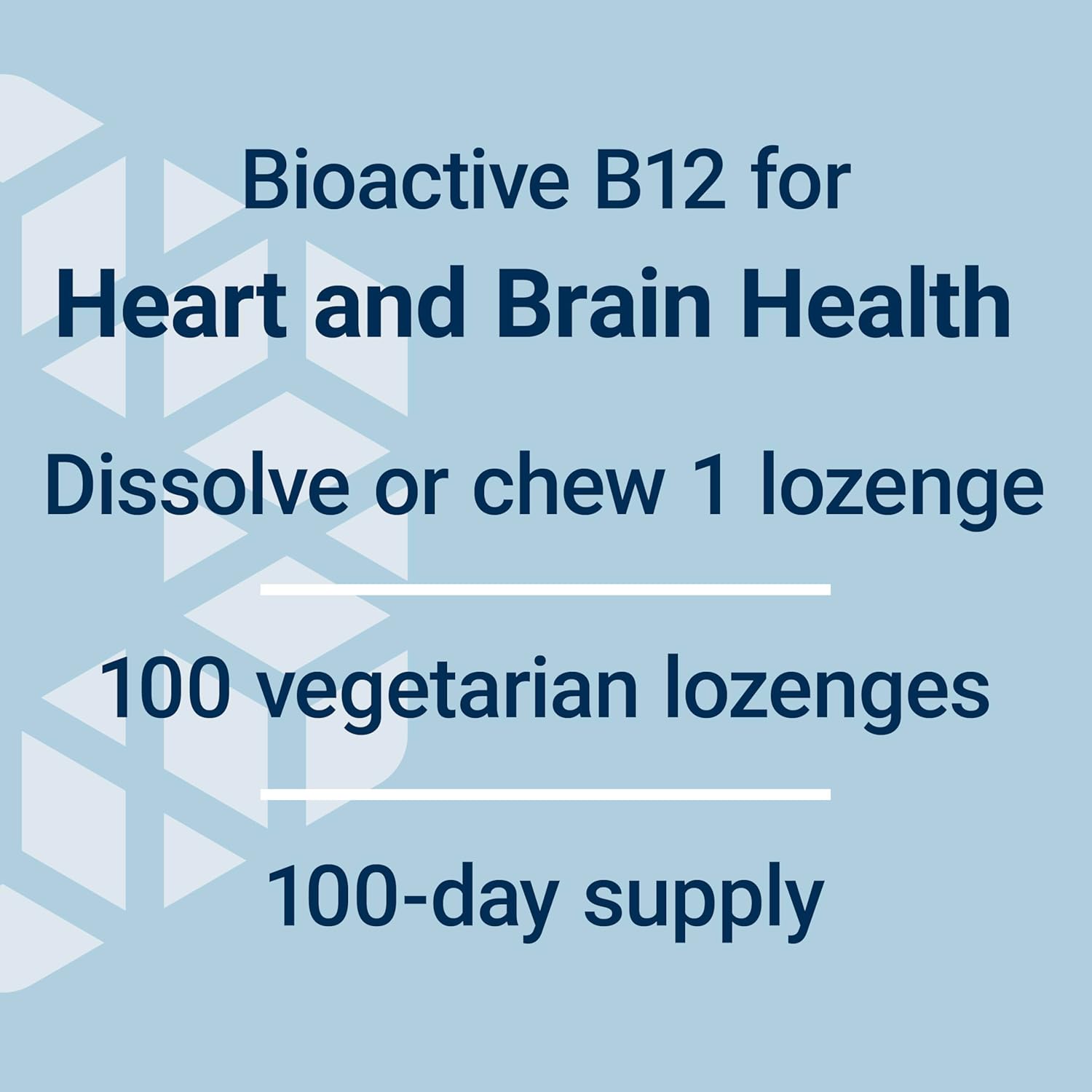 Methylcobalamin Vitamin B12 500mcg Lozenges - Energy and Brain Health Supplement - Vegetarian, Sugar Free - 100 Count
