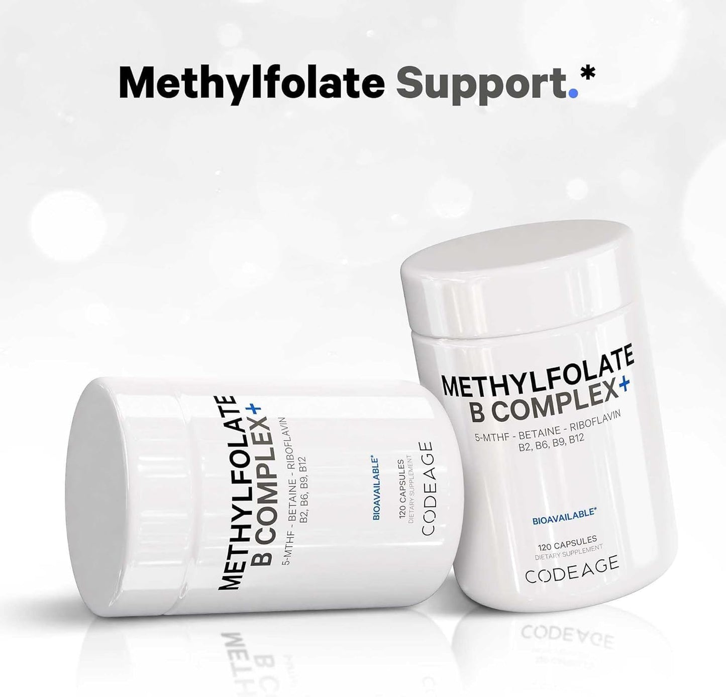 Methylfolate B Complex Supplements with Methylcobalamin - 2 Month Supply - 120 Capsules
