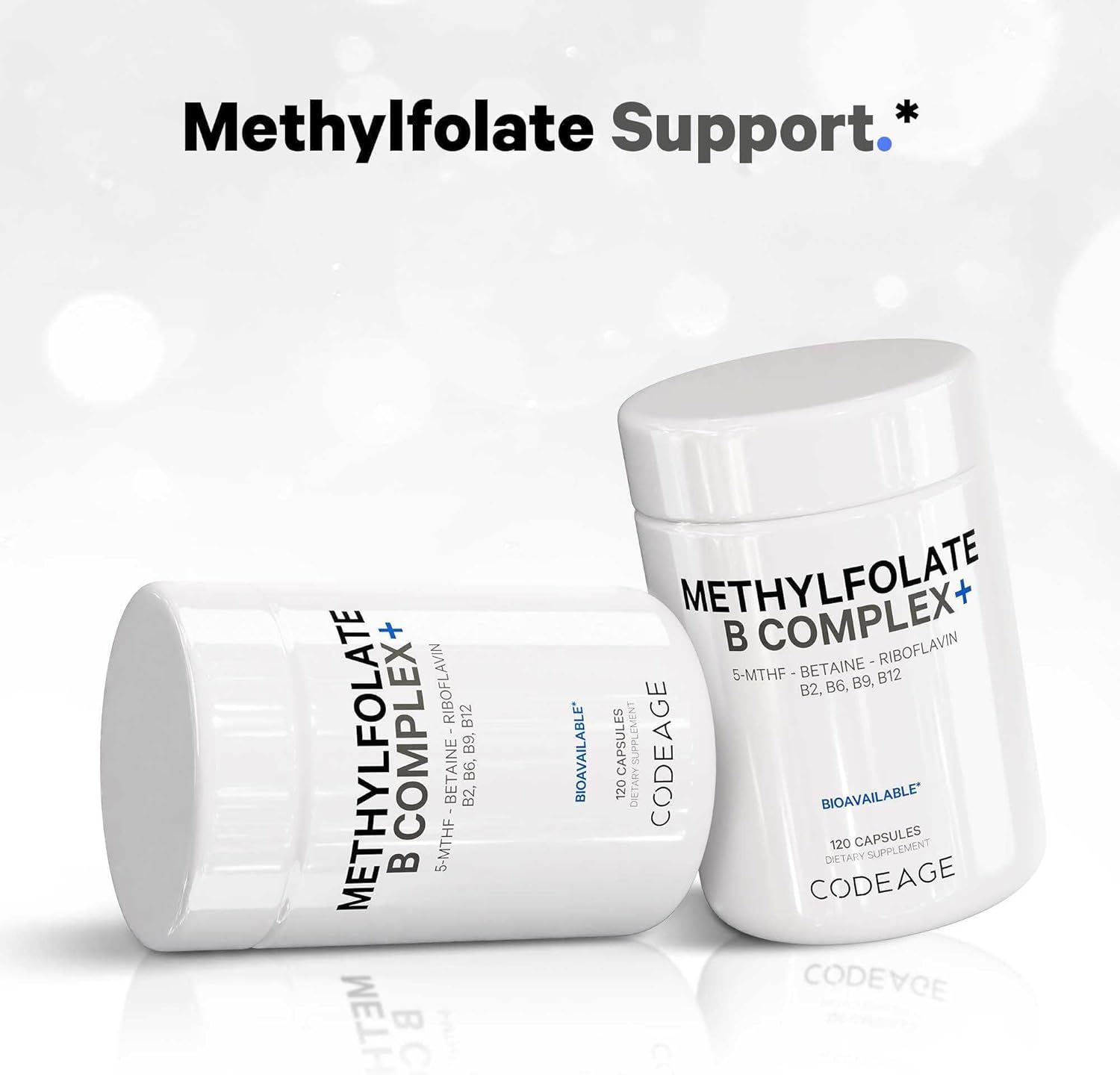 Methylfolate B Complex Supplements with Methylcobalamin - 2 Month Supply - 120 Capsules