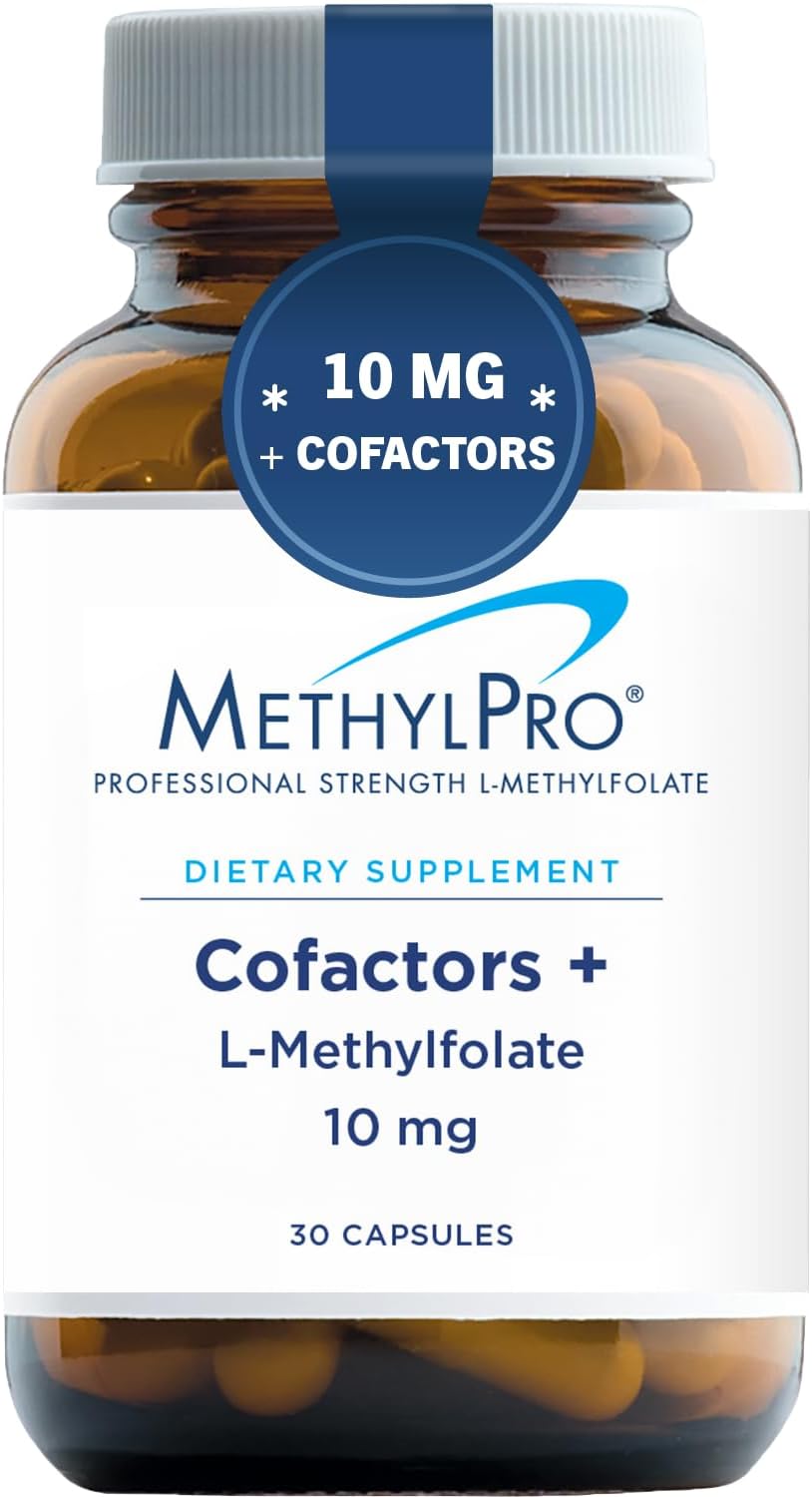 MethylPro L Methylfolate 10mg + Cofactors - Optimal Metabolism Support Supplement with Magnesium Citrate, Vitamin B6, and B12 - Homocysteine Balance - 30 Capsules