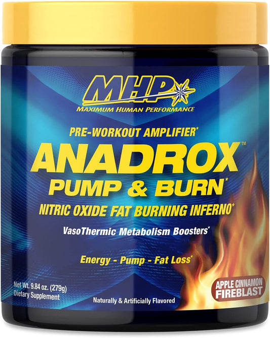 MHP Anadrox Pre-Workout Supplement - Nitric Oxide Booster for Energy and Pumps with Apple Cinnamon Fireblast Flavor