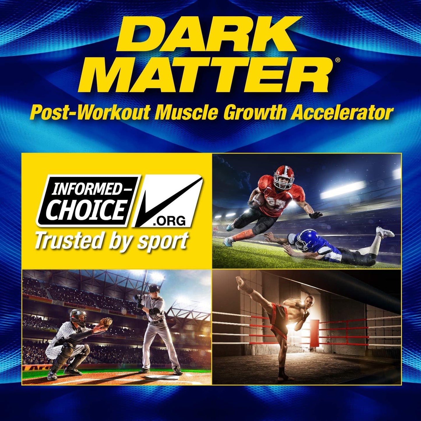 MHP Dark Matter Post Workout Recovery Accelerator with Multi Phase Creatine, Waxy Maize Carbohydrate, 6g EAAs, Fruit Punch - 20 Servings