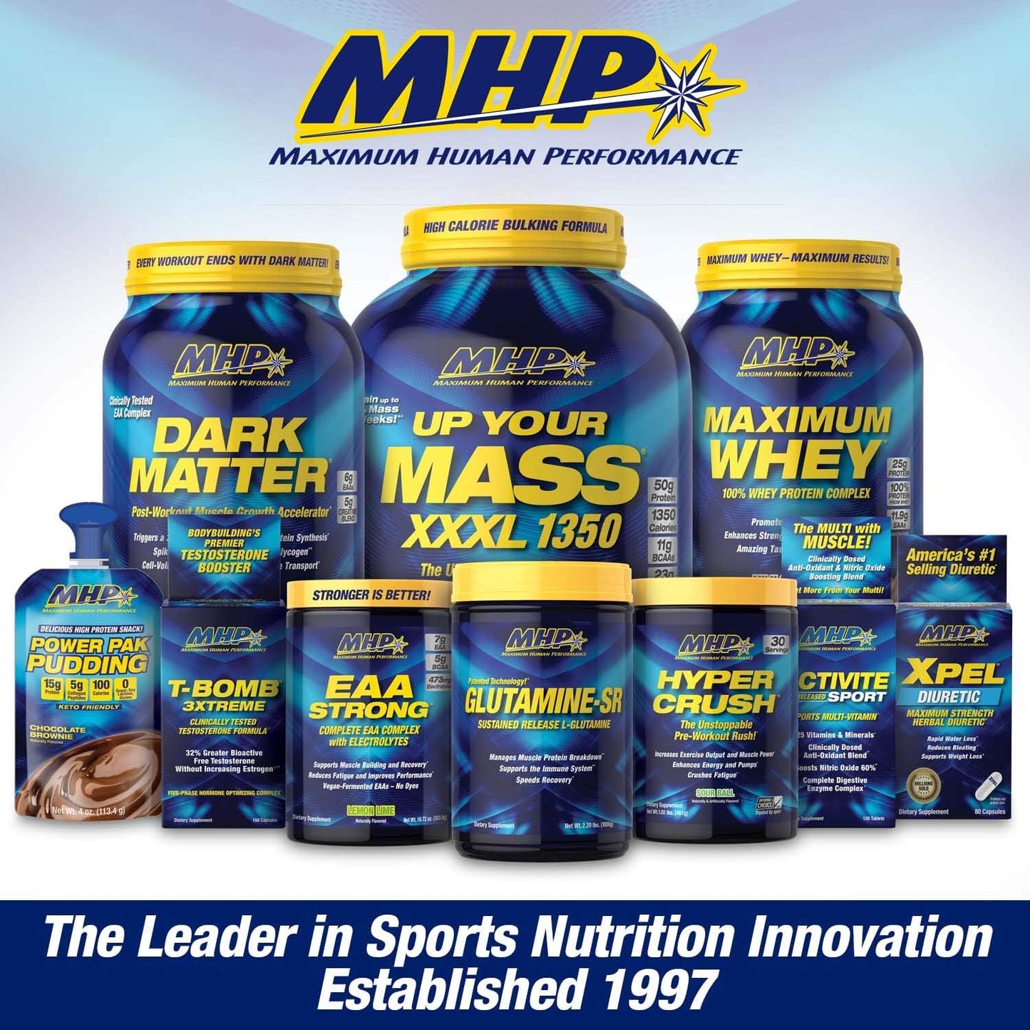 MHP Probolic-SR Sustained Release Chocolate Protein Powder - 24g Protein, BCAAs, Glutamine, Arginine - Pre/Post Workout, Nighttime - 2lbs, 26 Servings