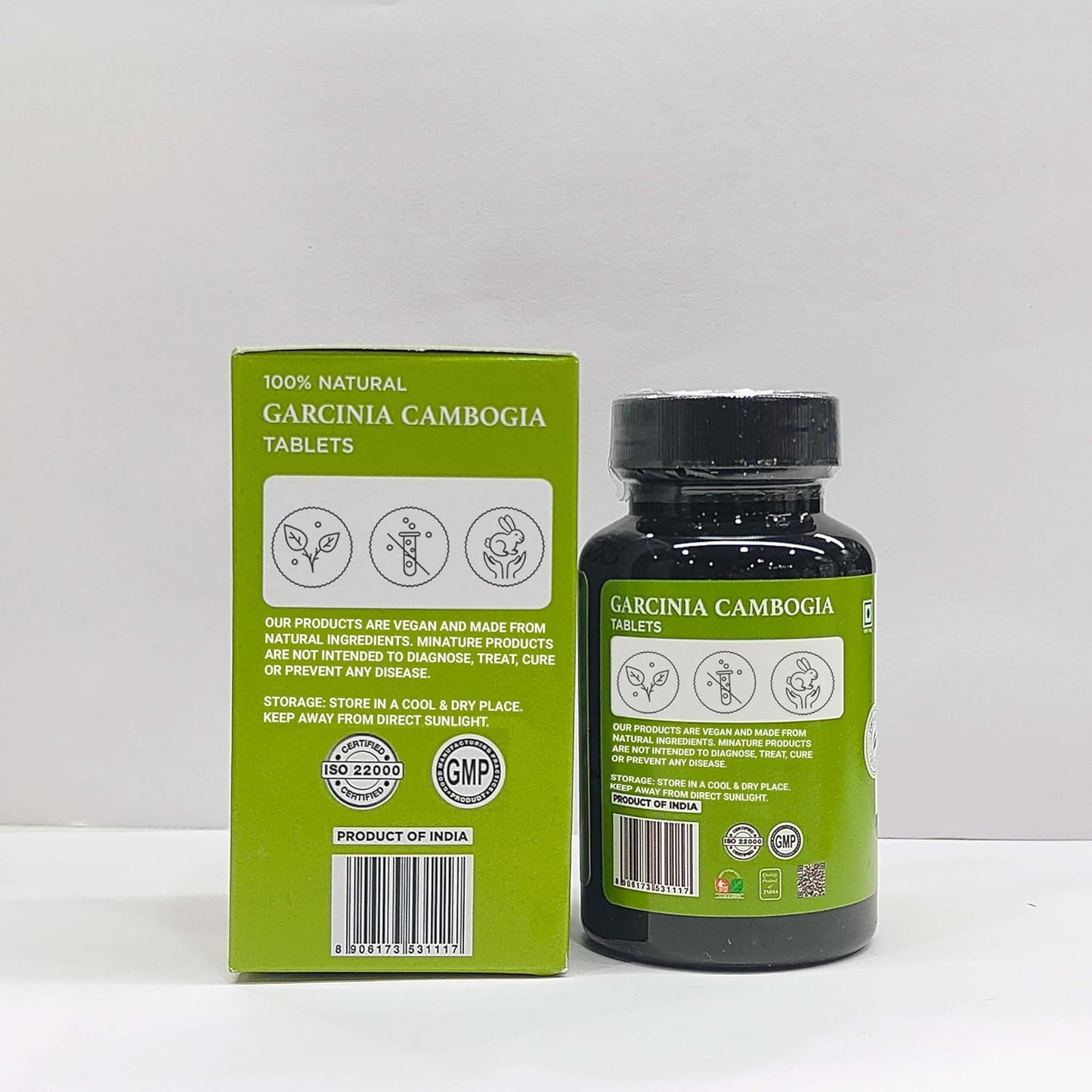 mi Nature Garcinia Cambogia Tablets - Pure & Natural 500mg Powder Tablet | Non-GMO, Vegan, Gluten-Free | 90 Tablets, 45 Days Supply | Chemical & Preservative-Free