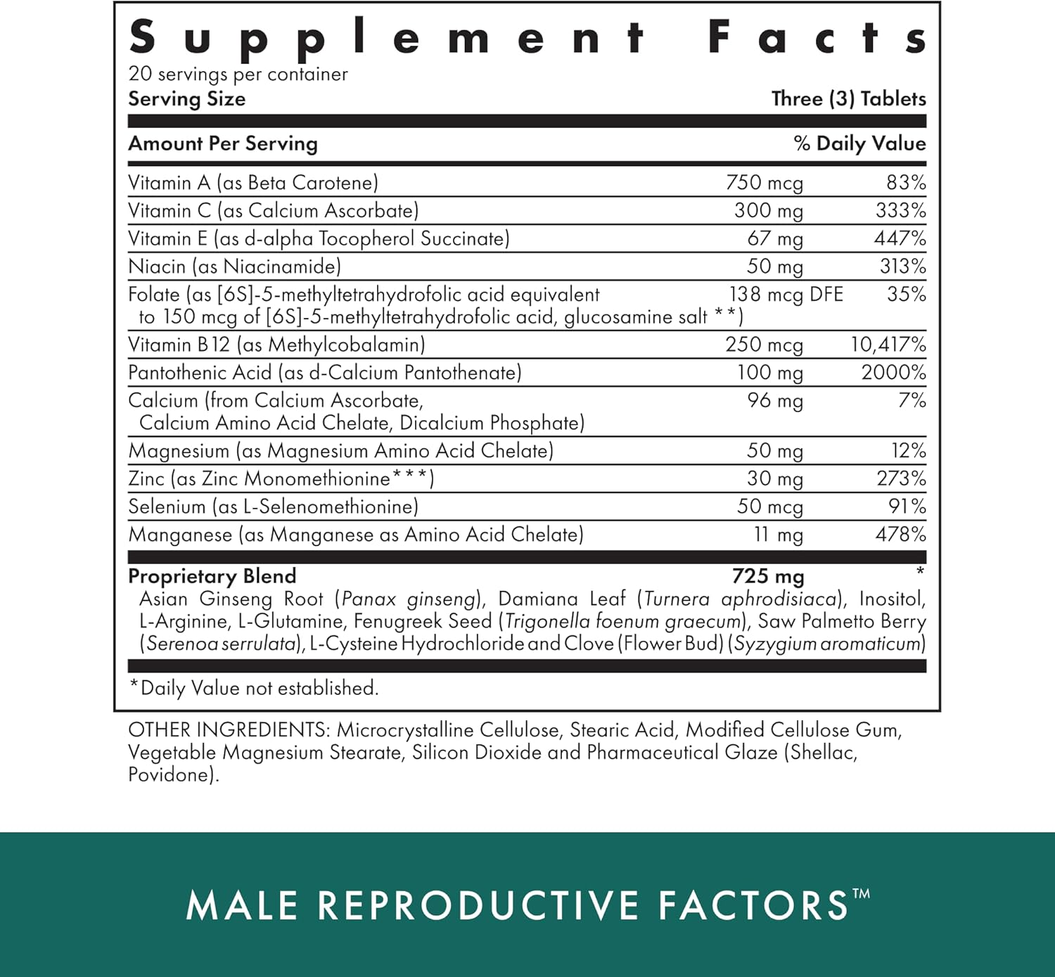 MICHAEL'S Naturopathic Reproductive Factors Couples' Pack - 60 Vegetarian Tablets - Nutrients for Conception Support