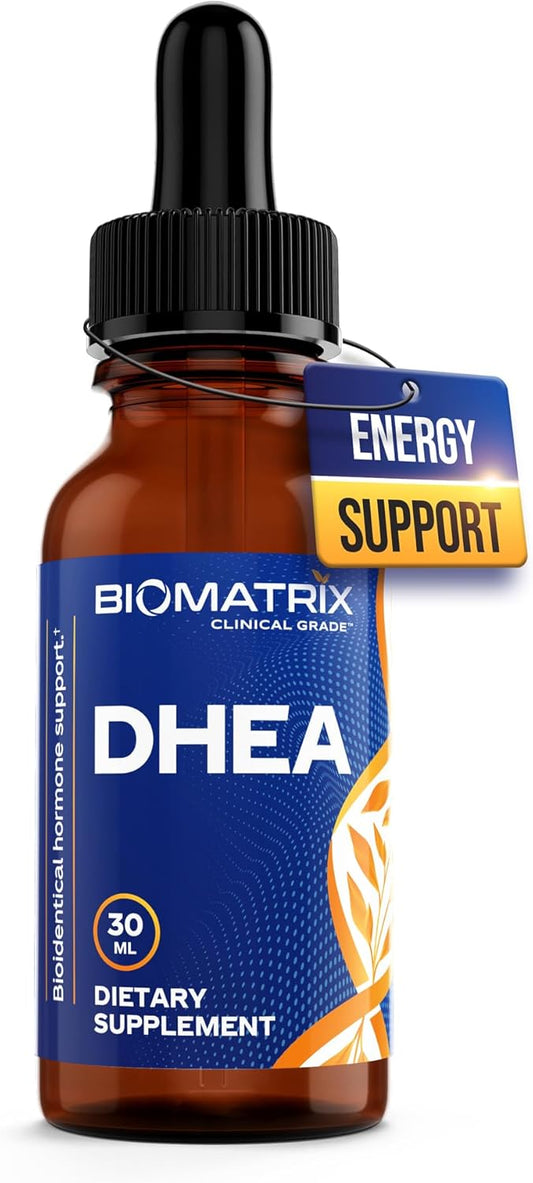 Micronized BioMatrix DHEA Liquid Supplement (30 ML) - Supports Adrenal, Brain, Heart, Bone - High Absorption and Precision Dosing