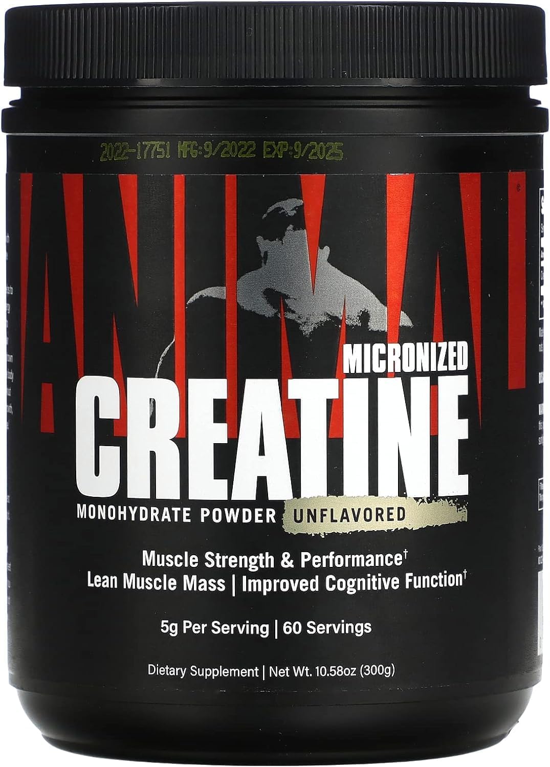 Micronized Creatine Monohydrate Powder for Animals, 10.58 oz (300g) - Unflavored Formula