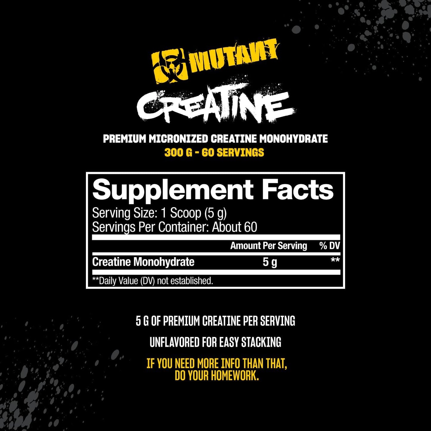 Micronized Creatine Monohydrate Powder for High-Intensity Performance - 60 Servings - 300g Unflavored Supplement
