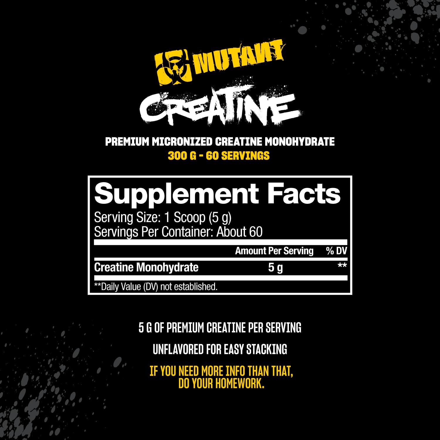 Micronized Creatine Monohydrate Powder for High-Intensity Performance - 60 Servings - 300g Unflavored Supplement