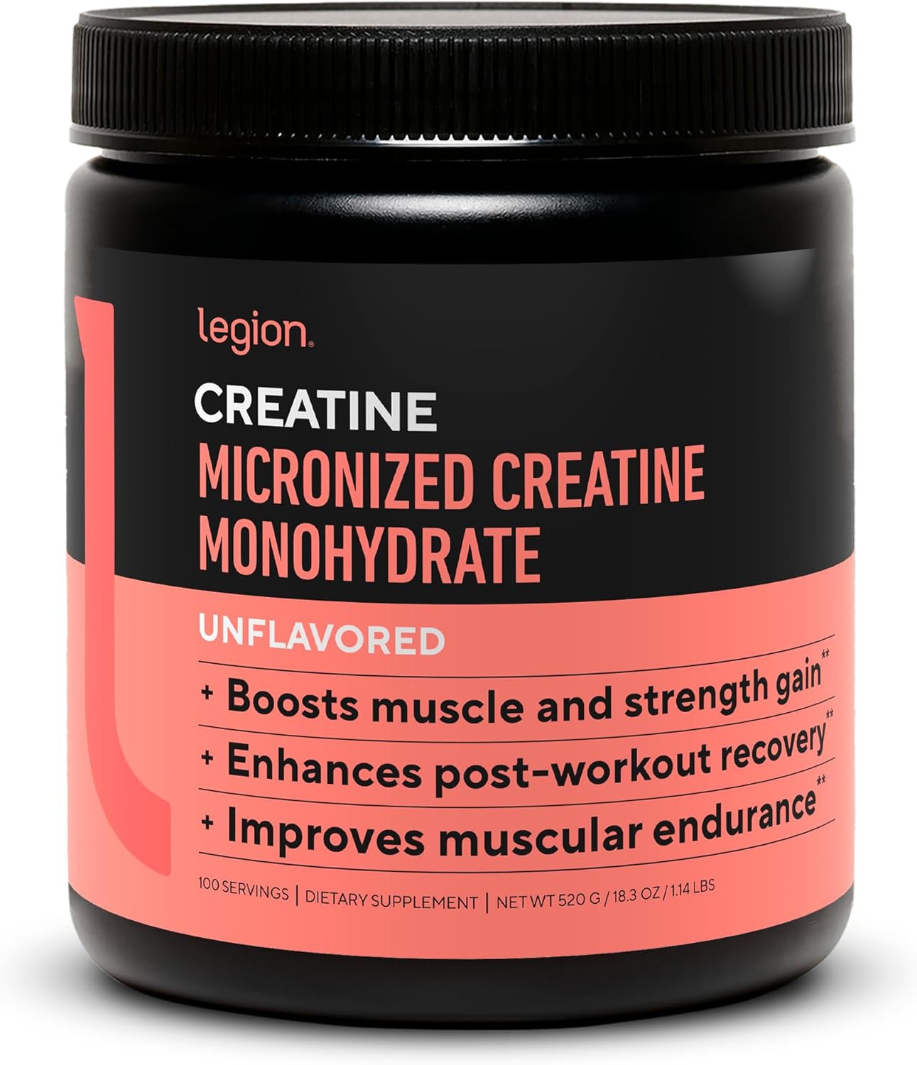 Micronized Creatine Monohydrate Powder for Muscle Gain & Recovery - 100 Servings, Unflavored - High Absorption Creatine Supplement