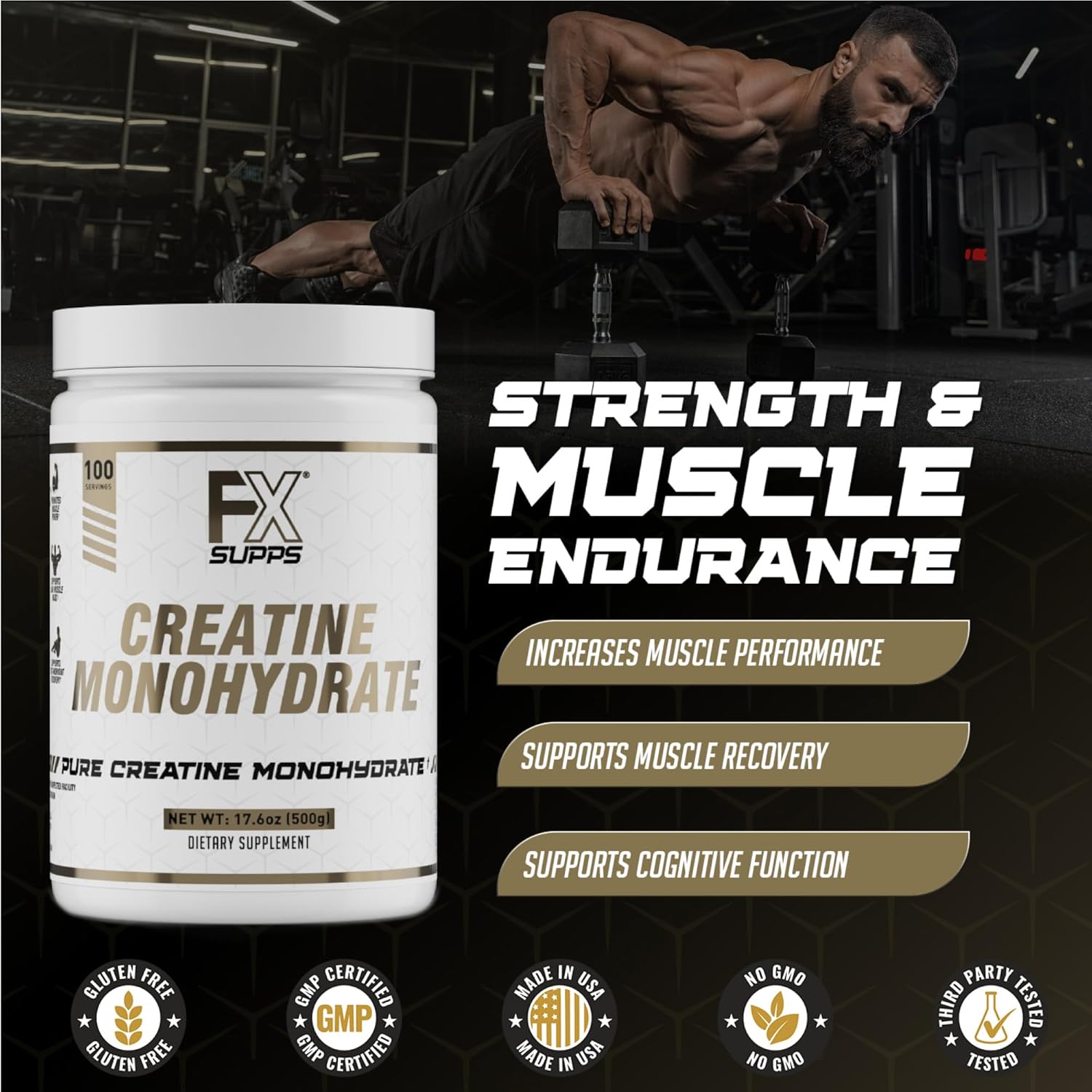 Micronized Creatine Monohydrate Powder for Muscle Gains and Recovery - Keto-Friendly and Fast-Absorbing Formula