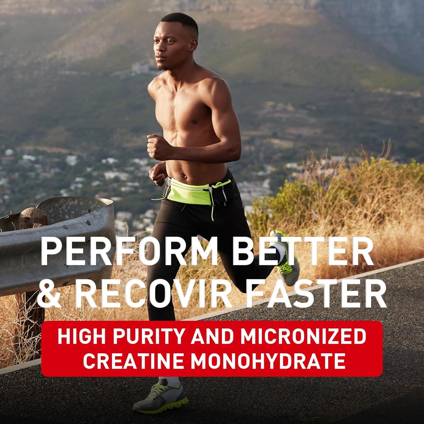 Micronized Creatine Monohydrate Powder Supplement - 5g per Serving | Includes L-Glutamine, HMB, Caffeine, Magnesium | Pack of 4