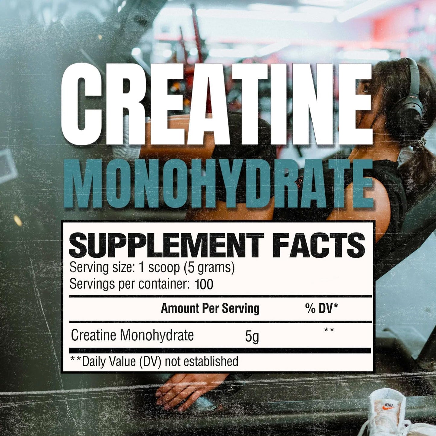 Micronized Creatine Monohydrate Powder, Unflavored - 510g, 100 Servings for Muscle Strength & Recovery